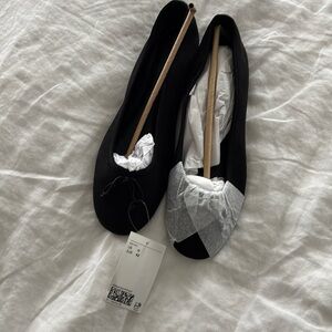 NWT Black Suede Ballet Flats